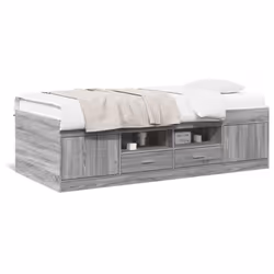 VidaXL 3280263, lit sofa, Gris, Chêne, Bois, 1930 mm, 780 mm, 520 mm