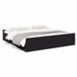 vidaXL Cadre de lit avec tiroirs sans matelas noir 200x200 cm - 200 x 200 cm
