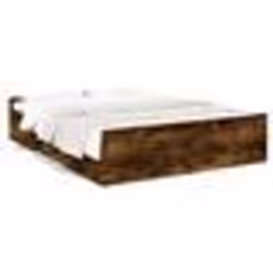 vidaXL Cadre de lit avec tiroirs sans matelas chêne fumé 150x200 cm - 150 x 200 cm