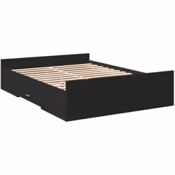 Ajoutez une touche moderne à votre chambre à coucher avec ce cadre de lit avec tiroirs ! Il apportera une touche pratique et  ...