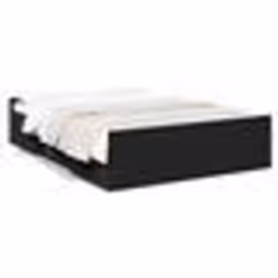 vidaXL Cadre de lit avec tiroirs sans matelas noir 120x190 cm - 120 x 190 cm