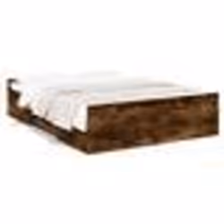 vidaXL Cadre de lit avec tiroirs sans matelas chêne fumé 120x190 cm - 120 x 190 cm