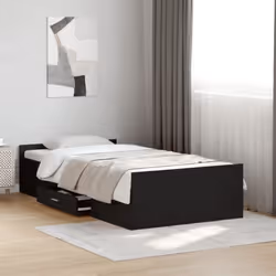 Ajoutez une touche moderne à votre chambre à coucher avec ce cadre de lit avec tiroirs ! Il apportera une touche pratique et  ...