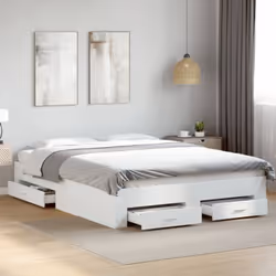 Ajoutez une touche moderne à votre chambre à coucher avec ce cadre de lit avec tiroirs ! Il apportera une touche pratique et  ...
