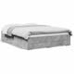 vidaXL Cadre de lit avec tiroirs sans matelas gris béton 140x190 cm - 140 x 190 cm