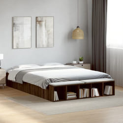 Vidaxl - Cadre de lit sans matelas chêne marron 150x200 cm