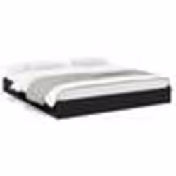 vidaXL Cadre de lit avec tiroirs sans matelas noir 200x200 cm - 200 x 200 cm