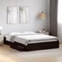 vidaXL Cadre de lit avec tiroirs sans matelas noir 150x200 cm - 150 x 200 cm