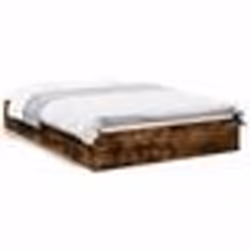 vidaXL Cadre de lit avec tiroirs sans matelas chêne fumé 120x200 cm - 120 x 200 cm