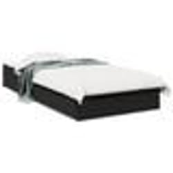 vidaXL Cadre de lit avec tiroirs sans matelas noir 100x200 cm - 100 x 200 cm