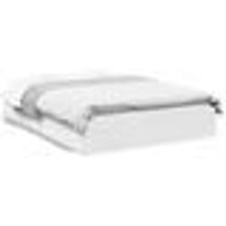 vidaXL Cadre de lit avec tiroirs sans matelas blanc 140x190 cm - 140 x 190 cm