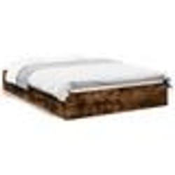 vidaXL Cadre de lit avec tiroirs sans matelas chêne fumé 120x190 cm - 120 x 190 cm