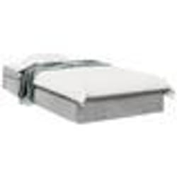 vidaXL Cadre de lit avec tiroirs sans matelas gris béton 90x190 cm - 90 x 190 cm