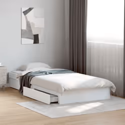 Ajoutez une touche moderne à votre chambre à coucher avec ce cadre de lit avec tiroirs ! Il apportera une touche pratique et  ...