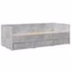 vidaXL Lit de jour avec tiroirs sans matelas gris béton 90x200 cm - 90 x 200 cm