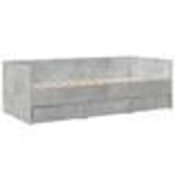 vidaXL Lit de jour avec tiroirs sans matelas gris béton 90x200 cm - 90 x 200 cm