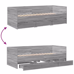 VidaXL 3280823 canapé lit sofa Gris, Chêne - Vue supplémentaire 7