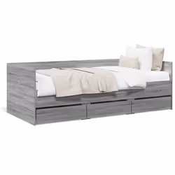 VidaXL 3280837, lit sofa, Gris, Chêne, Bois, 1930 mm, 780 mm, 650 mm