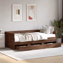 VidaXL 3280838 canapé lit sofa Marron, Chêne