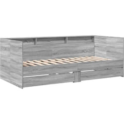 vidaXL Lit de jour avec tiroirs sans matelas sonoma gris 90x190 cm - 90 x 190 cm