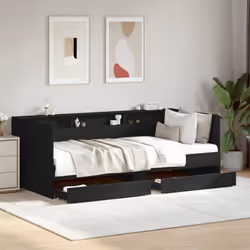 Ce lit de repos 2 en 1 avec tiroirs, servant à la fois de canapé et de lit, constitue un ajout pratique et accrocheur à votre ...