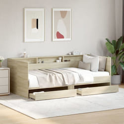 Vidaxl - Lit de jour avec tiroirs sans matelas chêne sonoma 75x190 cm