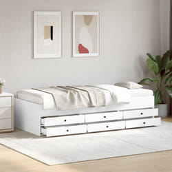 Vidaxl - Lit de jour avec tiroirs sans matelas blanc 90x200 cm