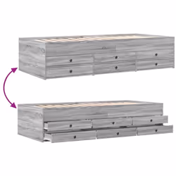 VidaXL 3280886 canapé lit sofa Gris, Chêne - Vue supplémentaire 7