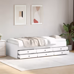 Ce lit de repos 2 en 1 avec tiroirs, servant à la fois de canapé et de lit, constitue un ajout pratique et accrocheur à votre ...