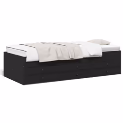 VidaXL 3280889, lit sofa, Noir, Bois, 1930 mm, 780 mm, 455 mm