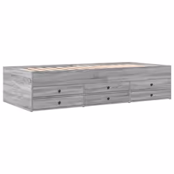 VidaXL 3280893 canapé lit sofa Gris, Chêne