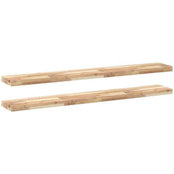 Vidaxl - tagères flottantes 2 pcs 120x20x4 cm acacia massif non traité