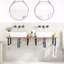 vidaXL Dessus de meuble de salle de bain finition à l'huile 160x50x2cm