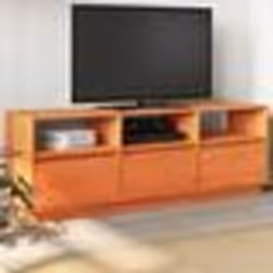vidaXL Meuble TV cire marron 140x37x50 cm bois pin massif