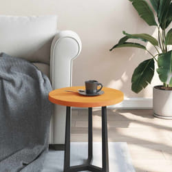 Dessus de table rond cire marron Ø40x2,5 cm bois de pin massif Vidaxl
