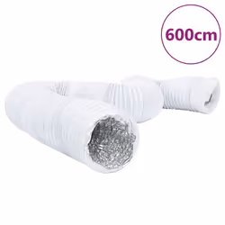 vidaXL Conduit de ventilation aluminium et PVC 6 m Ø20 cm