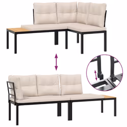 VidaXL 4008562 banc de jardin Acier - Vue supplémentaire 6