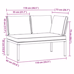 VidaXL 4008569 banc de jardin Aluminium - Vue supplémentaire 8
