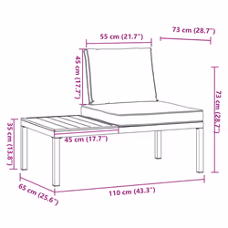 VidaXL 4008571 banc de jardin Aluminium - Vue supplémentaire 7