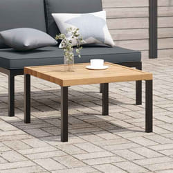 vidaXL Table basse de jardin noir 65x65x40 cm aluminium