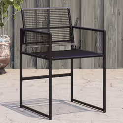 VidaXL 4008578 chaise d'extérieur Terrace Polyuréthane, Acier Noir