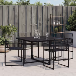 VidaXL 4008578 chaise d'extérieur Terrace Polyuréthane, Acier Noir
