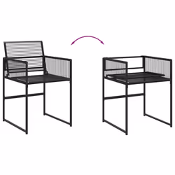 VidaXL 4008578 chaise d'extérieur Terrace Polyuréthane, Acier Noir - Vue supplémentaire 8