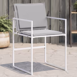 VidaXL 4008587 chaise d'extérieur Terrace Siège rembourré Acier, Textile Gris