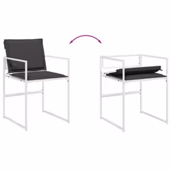 VidaXL 4008590 chaise d'extérieur Terrace Siège rembourré Acier, Textile Anthracite - Vue supplémentaire 8