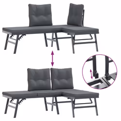 VidaXL 4008104 banc de jardin Acier - Vue supplémentaire 7