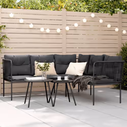 Ce canapé de jardin en forme de L est le complément parfait de votre jardin, terrasse ou patio, offrant un espace confortable ...