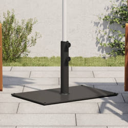 Base de parasol pour mâts Ø32/38/48 mm 15 kg rectangulaire Vidaxl