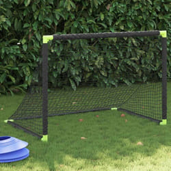 Vidaxl - But de football pour enfants pliable noir 90x64x64 cm