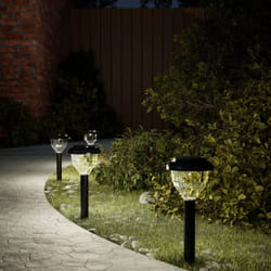 Vidaxl - Lampes solaires d'allées et piquets de sol 4pcs blanc chaud rvb